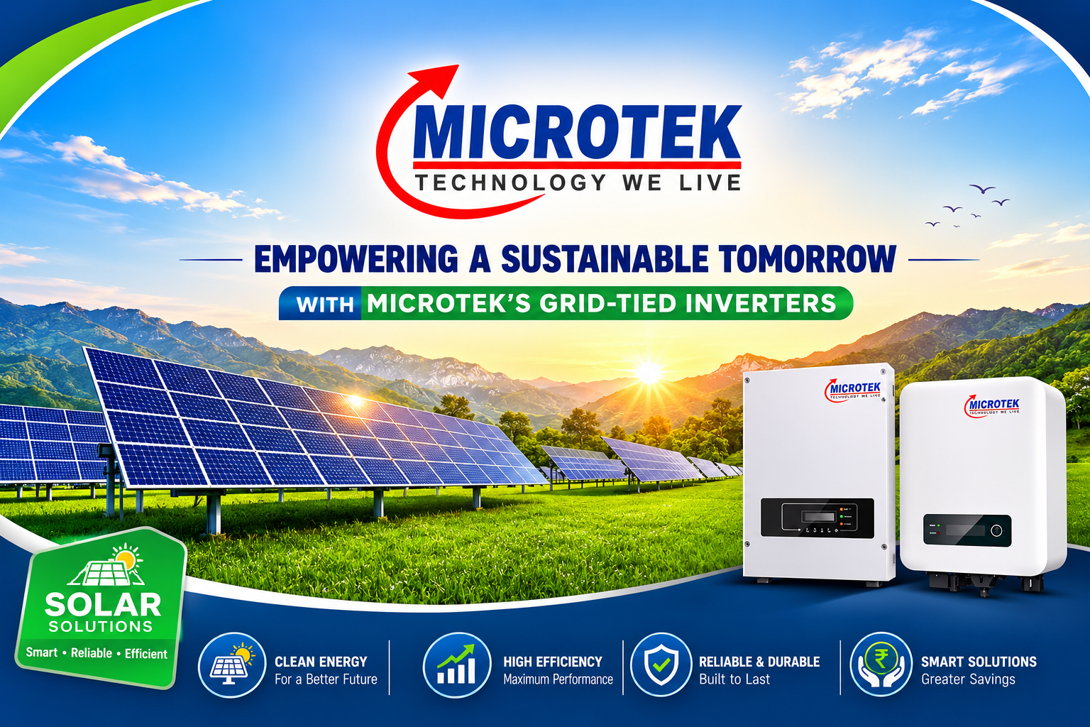 Microtek grid-tied solar inverter solution